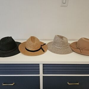 Stylish Hat Collection - Black, Tan, Beige